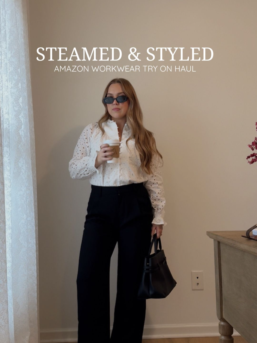 amazon workwear try on - office approved! you can shop the outfit photos in my amazon (sizing info there too)! #amazonfashion #amazonworkwear #officeoutfits #workwearinspo#amazonunboxing #winterfashion