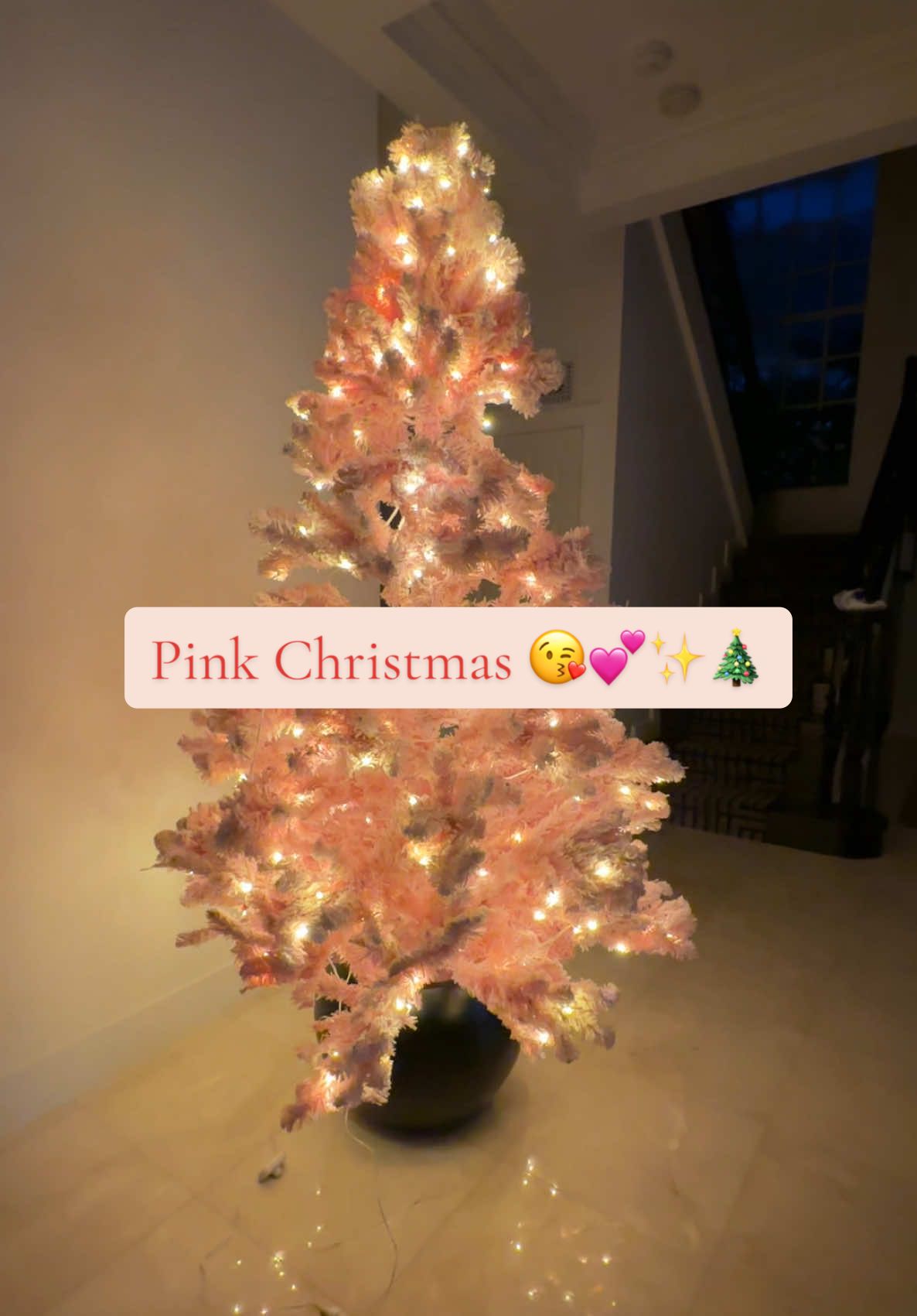 All I can say is….bless the lord 😂 editing the hours of footage was just as exhausting as putting this 🎄together🤣😩 can’t wait to show it on Christmas 🫶 xoxo #DIY #christmas #christmastree #christmastiktok #fyp #fypシ #pink #homedecor 