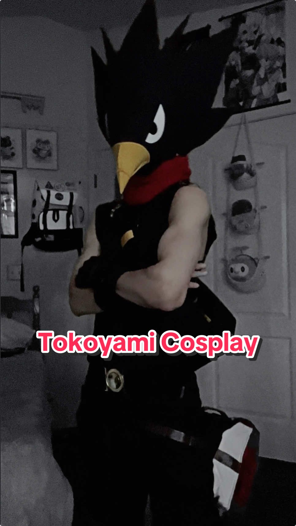 Rare Tokoyami sighting 🐦‍⬛✨ #tokoyamifumikage #tokoyamifumikagecosplay #cosplay #mha #myheroacademia #myheroacademiacosplay #anime 