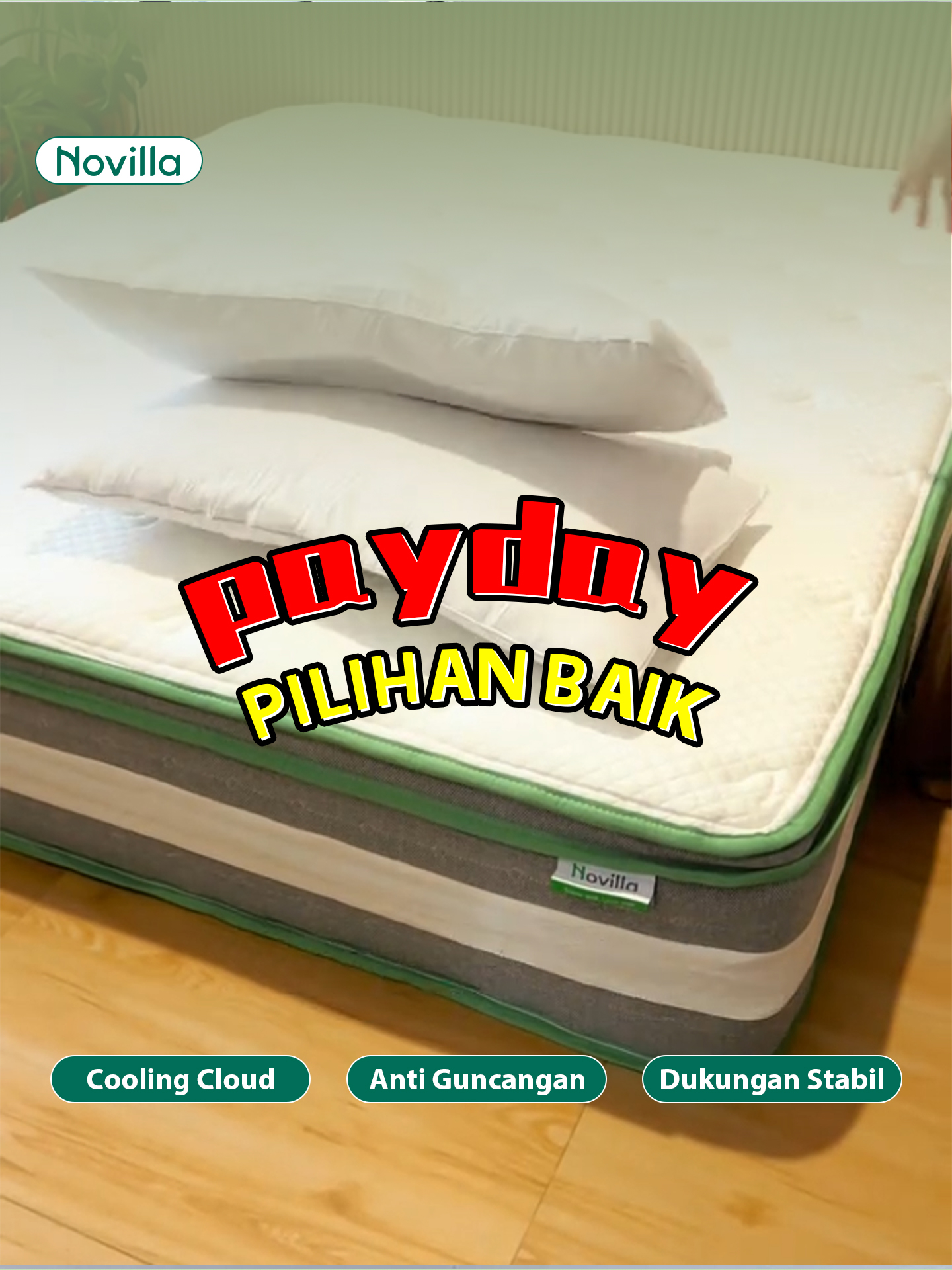 Hari Pembayaran, hadiah Natal yang baik, Kasur Novilla menyampaikan mimpi yang indah#evi_mamadzaky #kasur #tidur #tidurnyenyak #Novilla #novillakasur #kasurNovilla #Pabriksumber #sleep #payday #merrychristmas