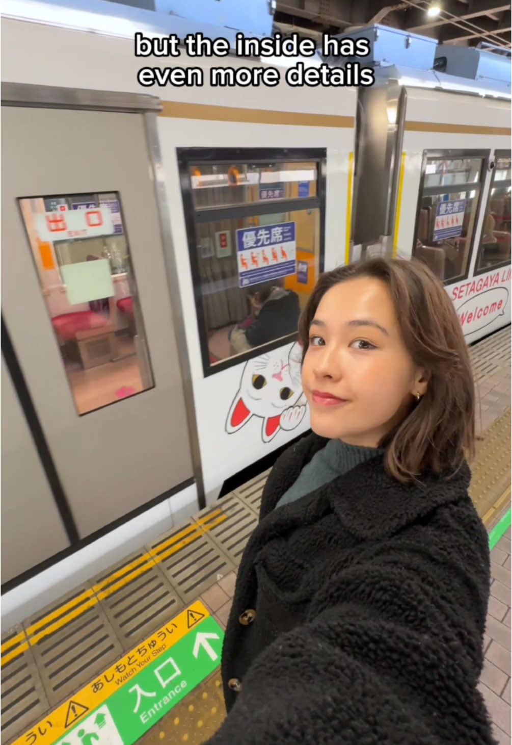 Have you ever heard of the Lucky Cat (AKA manekineko)Train that runs in Tokyo Japan?  There’s one departing from Sangenjaya station to Shimo-Takaido Station and back but it only comes several times a day so you gotta be pretty lucky to catch it.. (or I guess you can look for the time schedule 😆)  Next time you visit the cat temple, see if you can hop on one of these! 😉🐱🐾 #japan #japanese #manekineko #tokyo #manekineko #luckycat #japanesetrain #japantrip #japantravel 