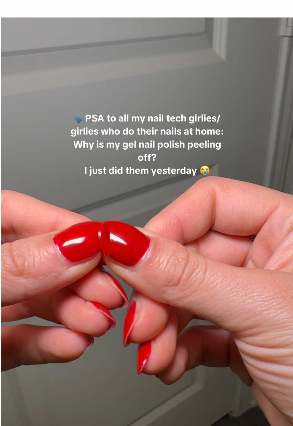 So frustrating 🥲 this happens every time and I use a base and top coat, cure them for 60sec under UV! Any tips and advice is appreciated 🫶🏼 #nails #nailtech #psa #gelnails #nailsoftiktok #fyp 