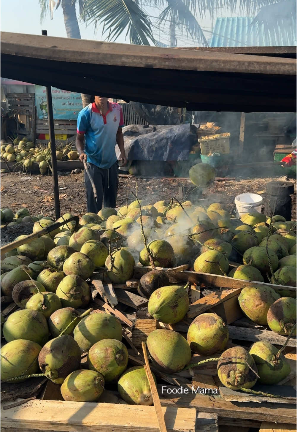 Roasted Hot Coconut Water - Fruit Cutting Skills - Thai Street Food Price : THB 30 / USD 1 Location : Suan Som, Ban Phaeo District, Samut Sakhon 74120 - เจ้ยุพิน มะพร้าวเผาบ้านแพ้ว Google map : https://maps.app.goo.gl/vooH7Fxf3Y6fKk6b7