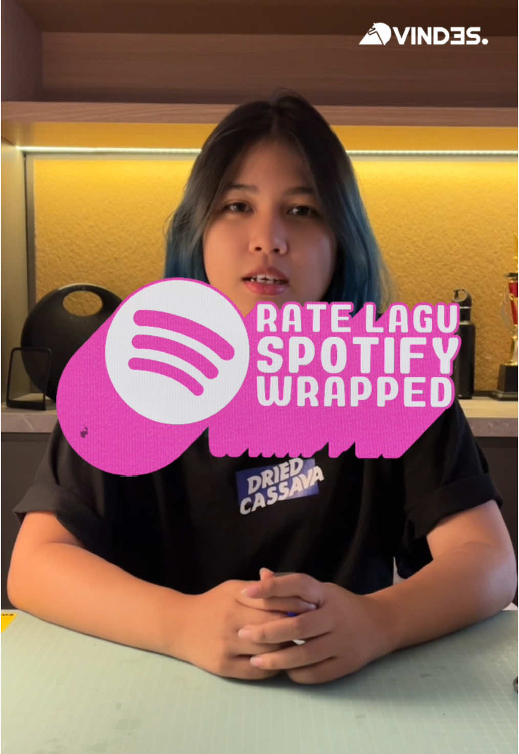 Tulis lagu nomer satu yang ada di rapor Spotify Wrapped! #Vindes #Saos #SidakKaos 