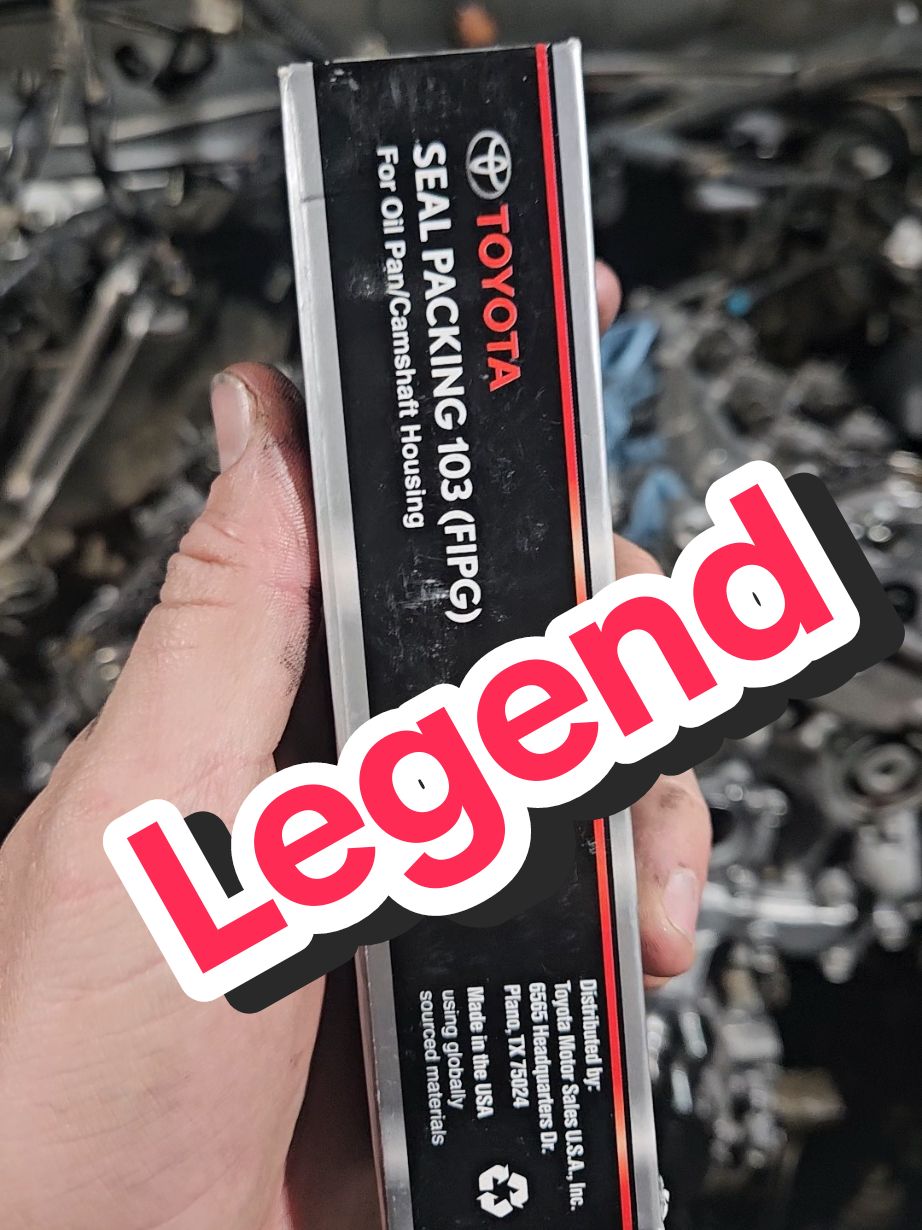 Toyota FIPG for the win. #toyota #ford #motorcraft #rvt #sealant #oil #legend #seal #mechanic #jakesohvadventures #sealpacking 