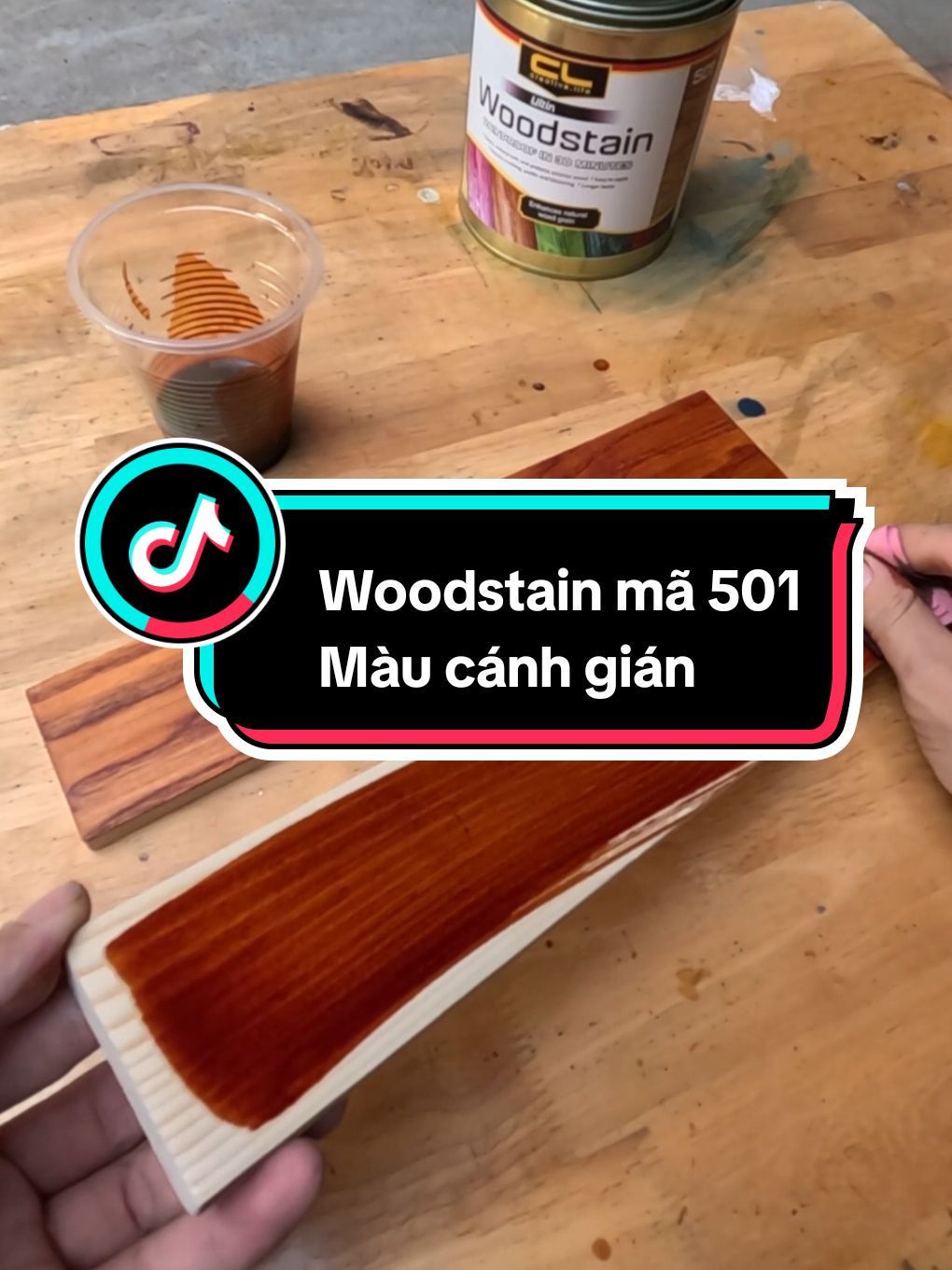 Sơn lau Woodstain mã 501 màu cánh gián. #creativelifevietnam #sonlaugo 