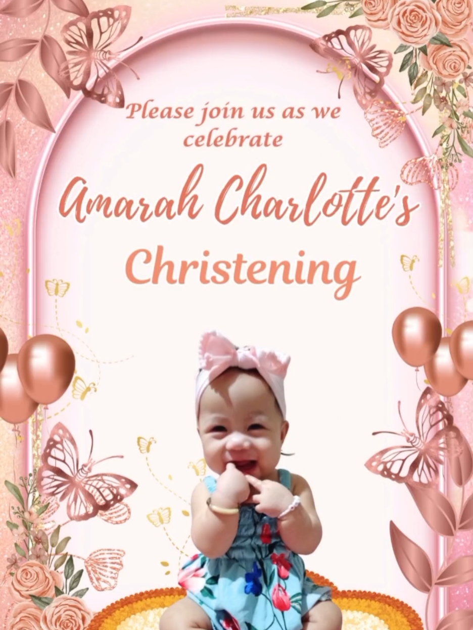 rose gold theme butterfly theme Digital Invitation  #rosegold #butterfly #foryou #digitalinvitation #foryoupage #baptism #invitation #virtualinvitation  #butterflytheme 