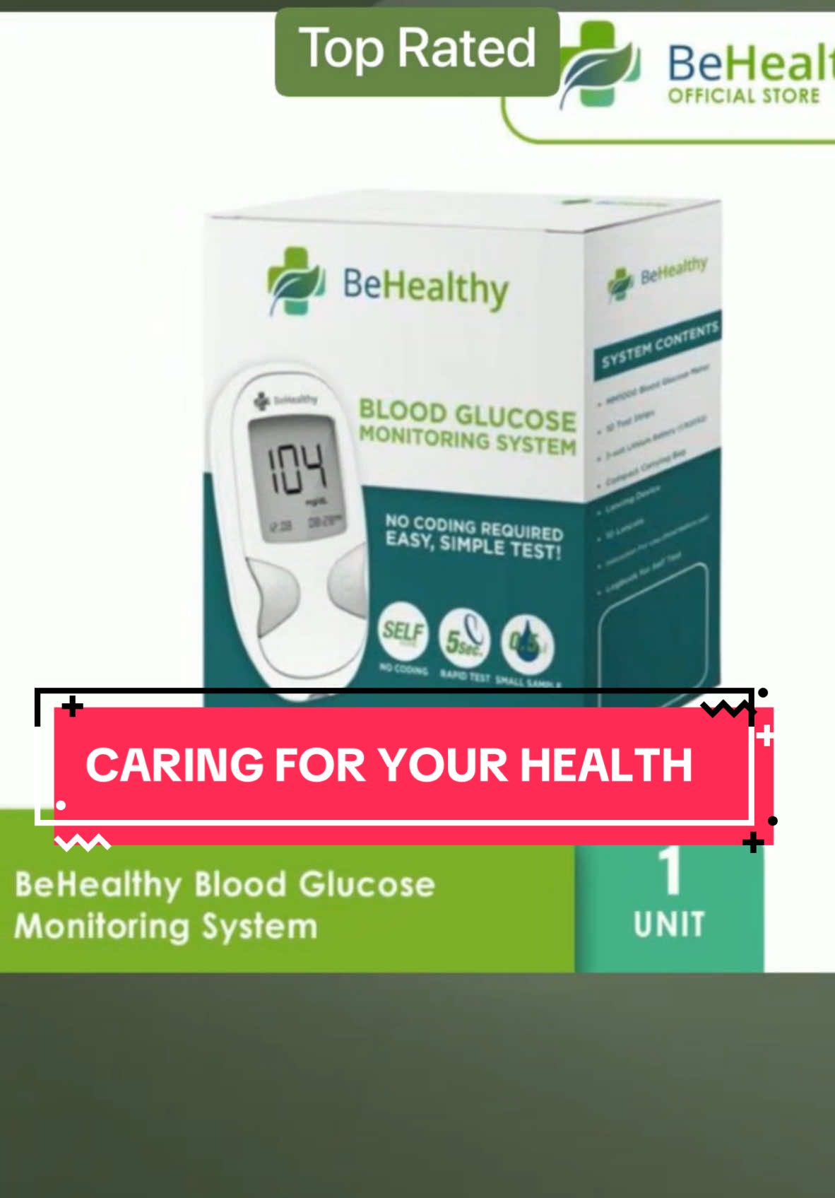 MONITOR YOUR HEALTH AT HOME❤️BeHealthy Blood Glucose Monitor Set Sugar Test Monitor with 10 Sugar Test Strips under ₱499.00💚CLICK THE YELLOW BASKET #monitor #diabetes #bloodsugar #bloodglucose #teststrips #TOLITZ #fyp #foryoupage #fyppppppppppppppppppppppp 