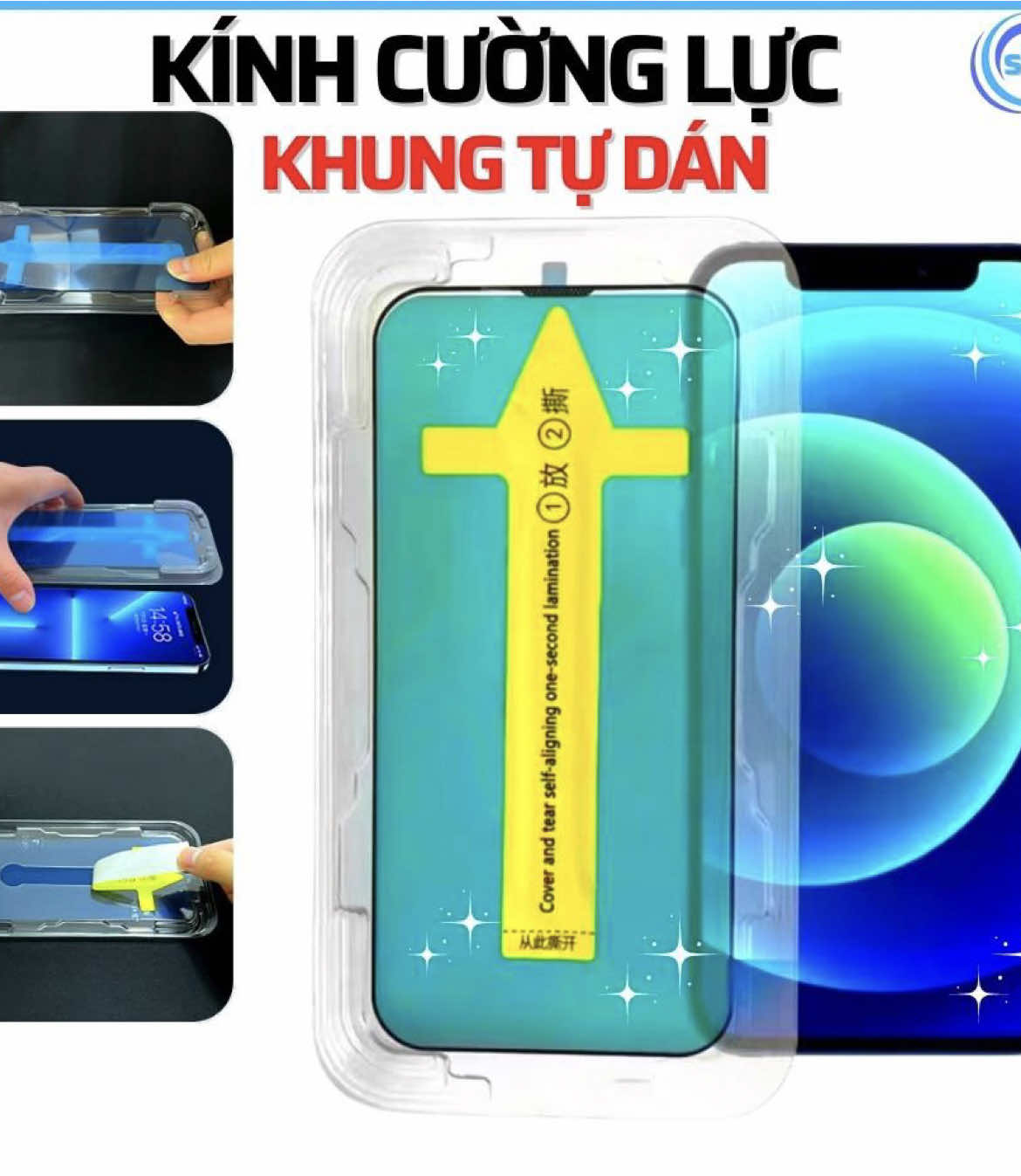 KÍNH CƯỜNG LỰC KHUNG TỰ DÁN #kinhcuongluc #kinhcuongluciphone #kinhcuongluctudan #kinhcuongluckingkong #nhanreview #xuhuong 