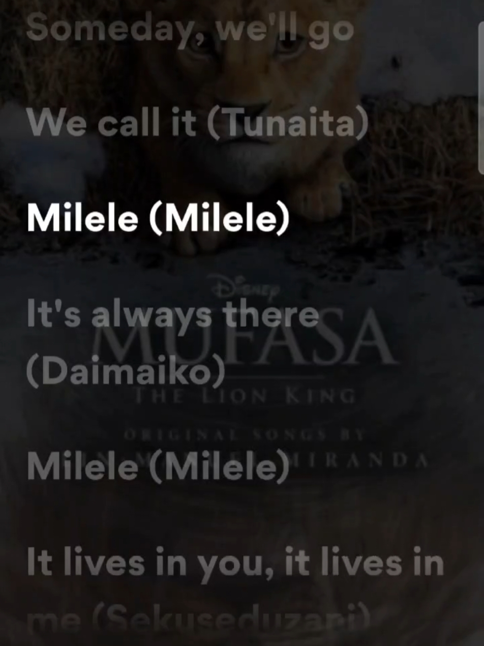 Milele (Lyrics) performed by Anika Noni Rose #Mufasa #MufasaTheLionKing #BTS #Film #TheLionKing #Disney #Taka #Scar #LiveAction #Fyp #LionKing #LeRoiLion #ElReyLeon #OReiLeao #2024 #Movie #Music #Song #ForYou #LinManuelMiranda  #Tiktok  #Soundtrack #Lyrics #Beyonce 