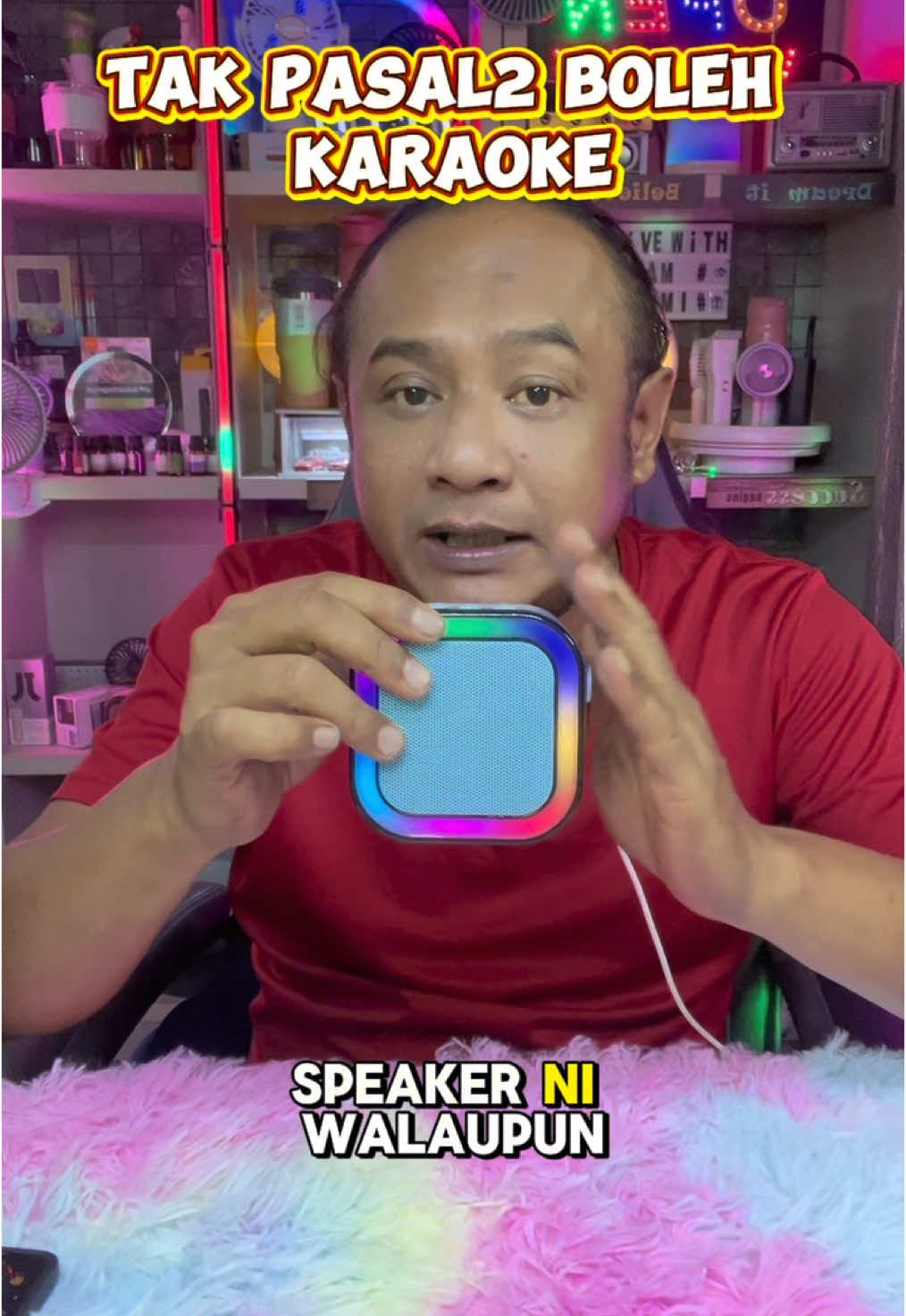 Nak karaoke kat rumah? Mini speaker ni jawapannya. Mini jer, tapi sound kuat. #minispeakerbluetooth #minispeakerkaraoke #bluetooth #karaoke 