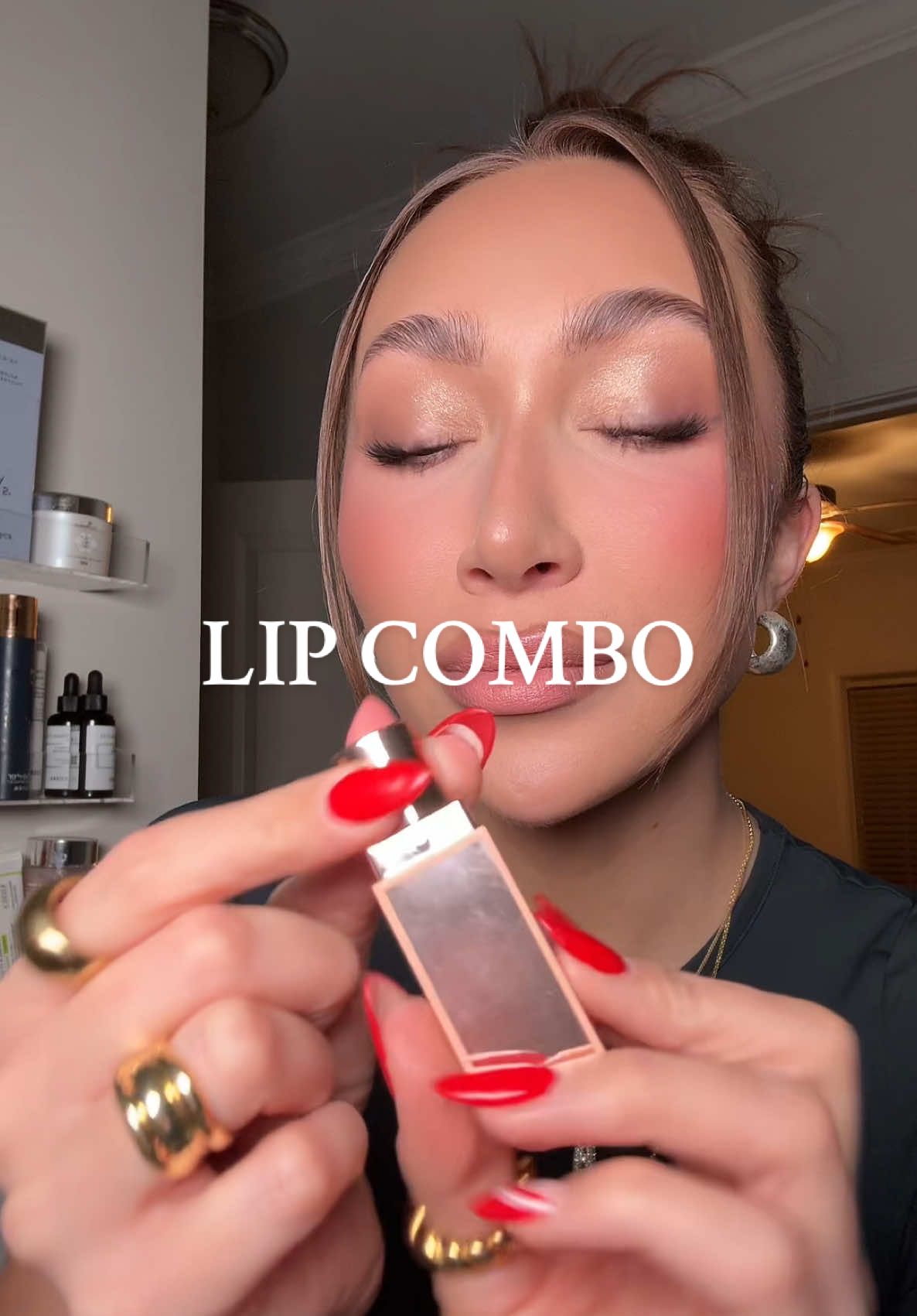 Replying to @Lizzy the perfect bridal lip combo #lipcombo #bridaltiktok #bridalmakeup #makeuptips #weddinglipcombo @patrick ta @makeupforever @Armani beauty 