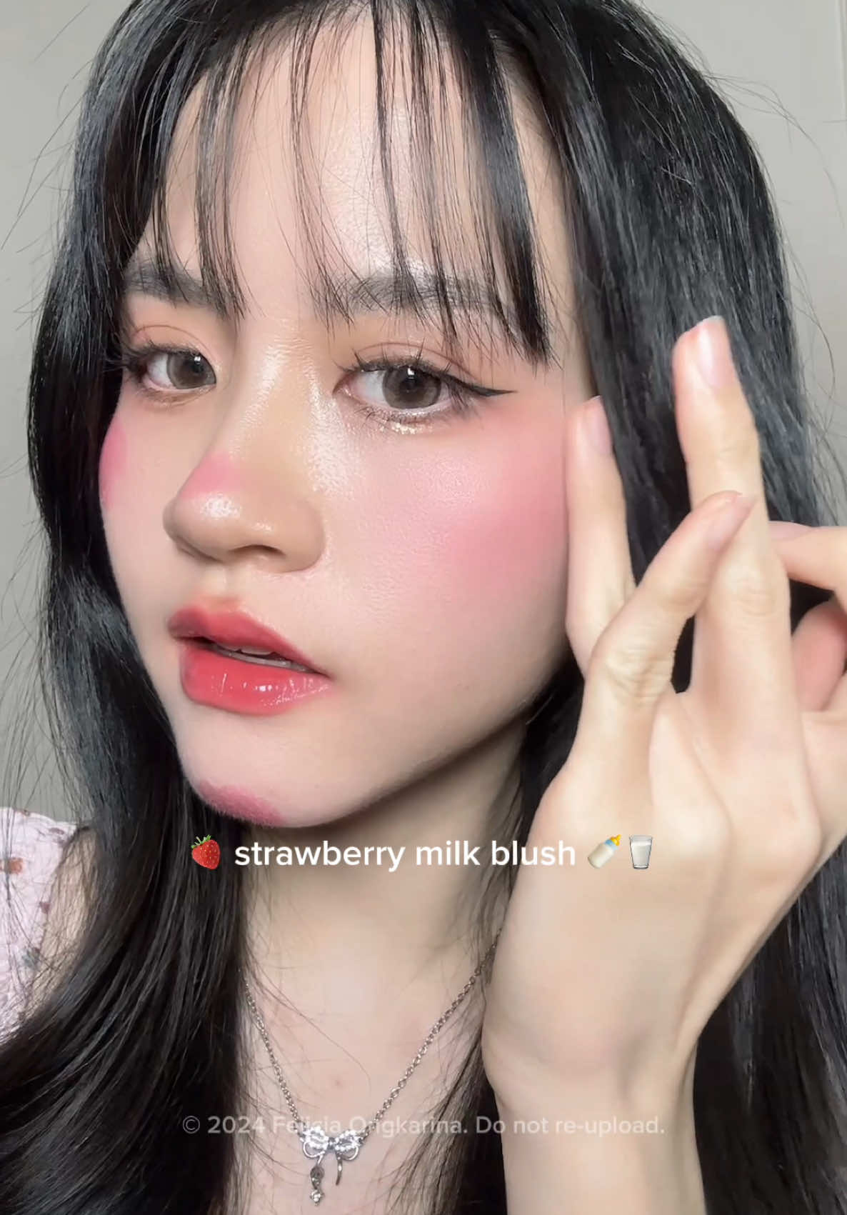 strawberry milk blush 🍓🍼🥛 #blush #pinkflash #pinkblush 