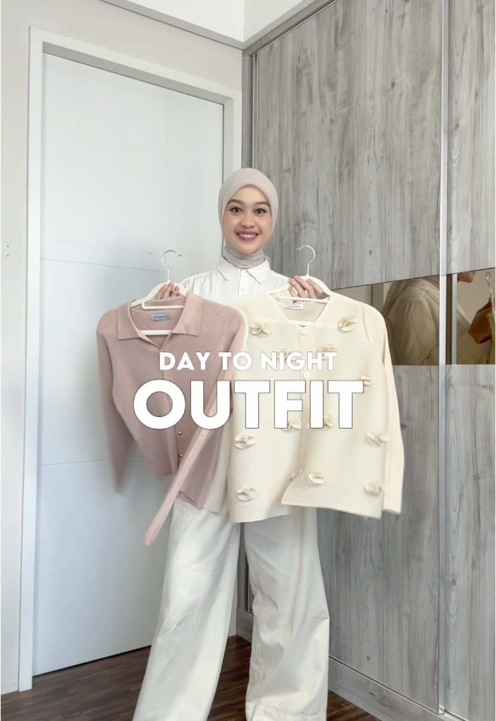 Outfit buat mahasiswa yang produktif tapi malem nya masih punya waktu buat nongkrong😆🤍 yuk mumpung lagi disc up to 70% langsung aja checkout di link no 409 & 410 @GONEGANI #blouse #knit #cardigan #YEARENDSALE #fashion #OOTD #styling