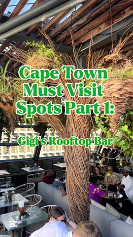 📍Gigi's Rooftop Bar Cape Town Gigi's is situated at the top of the Gorgeous George Hotel. Both of them are a chic, uniquely interesting place in Cape Town Central ✨ The rooftop bar is a mix of jungle and modern decor, they serve THE most delicious focaccia bread and the prettiest cocktails 🍸 The iconic being the 