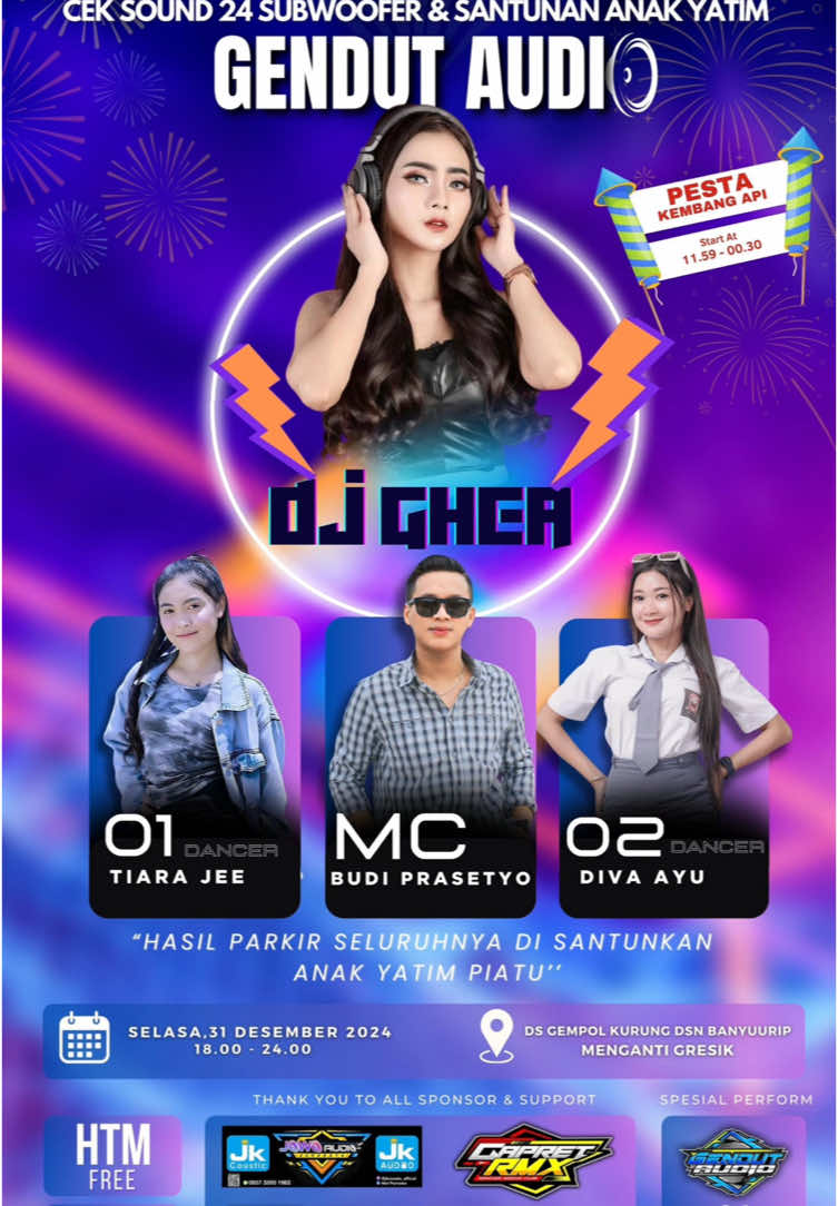 Cek sound + pesta malam thn baru gendut audio ,Monggo di ramaikan bareng” ndan HTM free @gendutaudio6 @𝙂𝙖𝙥𝙧𝙚𝙩 𝙍𝙈𝙓 @crew gendut audio @DJ Ghea Barbie @tiaara jelitta @Diva ayu r #psj #psjteam #pemudasalahjalur #soundhoregjawatimur #soundhoreggresik #djghea 