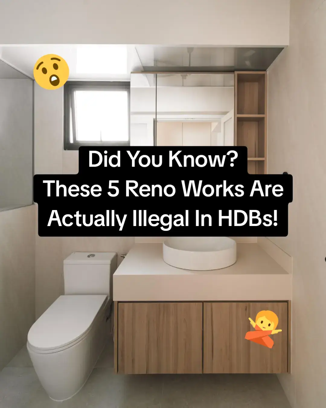 Don’t flout any of these HDB home renovation rules... because if you do, you may be slapped with a fine of up to $5,000! 😱 ⁠ ⁠ Check out the full list of reno works to avoid via our link in bio – @qanvast ✨⁠  #renovationsg #hdbrenovation #sghome #hdb 