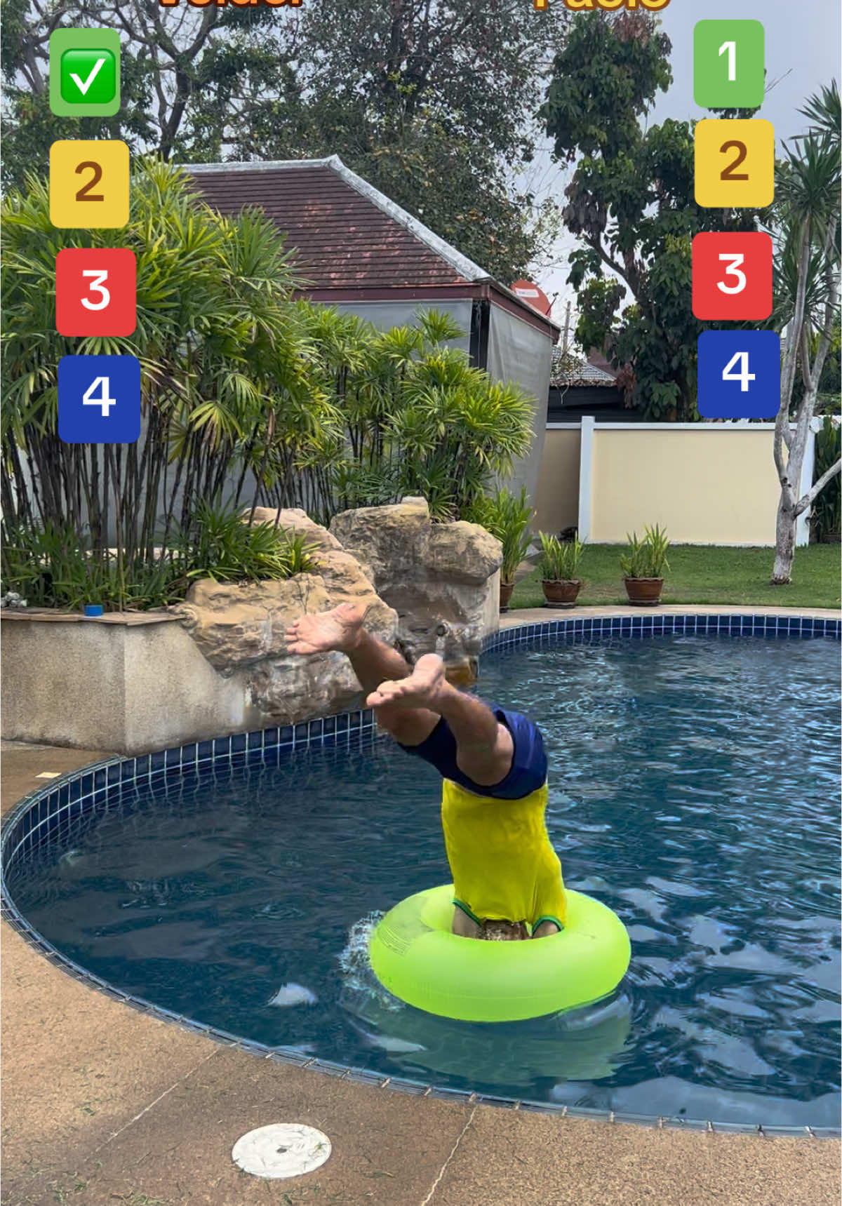 Jump challenge, How Long You Can Jump 🛟 #football #challenge #swimmingpool #jump