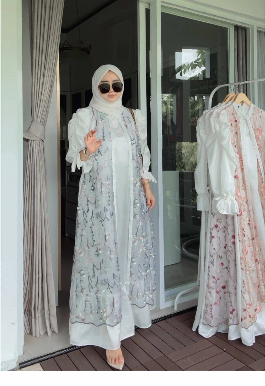 Gamis bahan silk x brukat #racuntiktok #racunvidio #alvarocollections #gamisbrukatsilk 