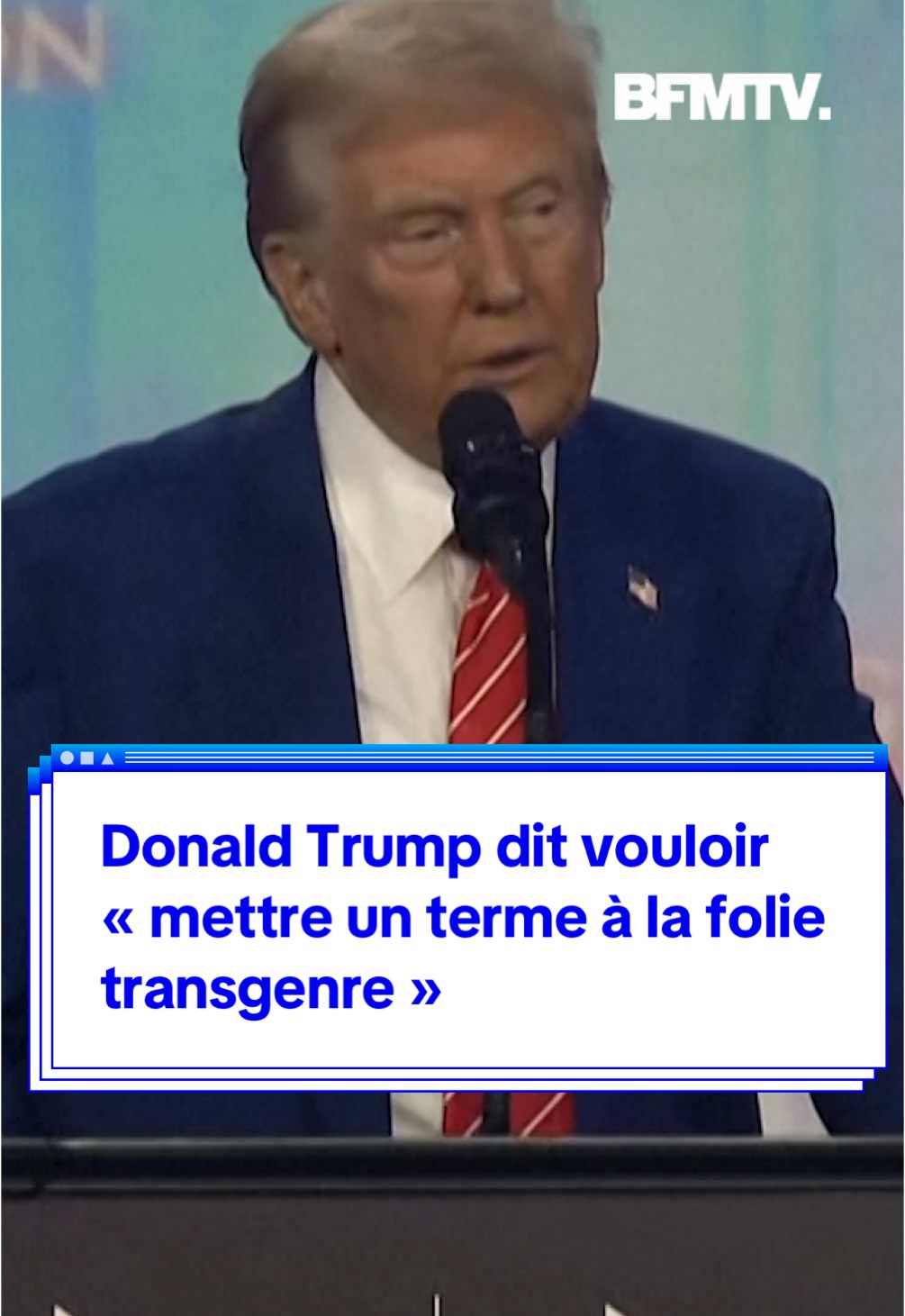 Donald Trump dit vouloir « mettre un terme à la folie transgenre » #donaldtrump #etatsunis #transgenre 