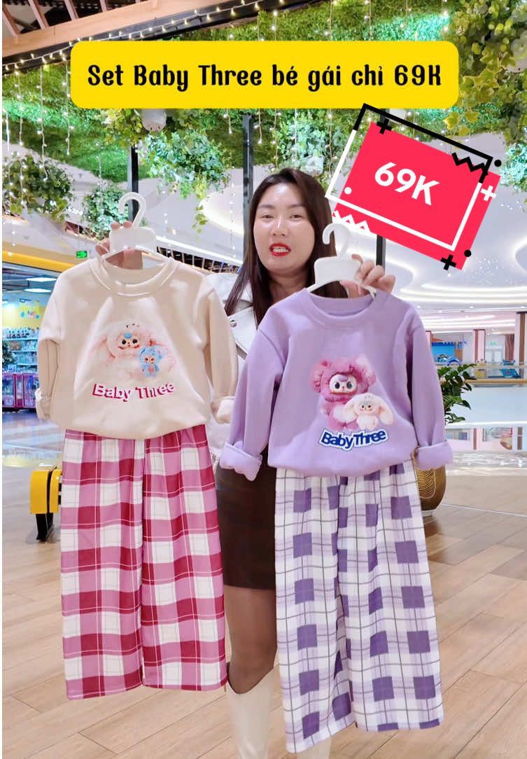 Bộ đồ bé gái Baby Three siêu xinh cho bé yêu diện Noel #miênshiptoanquoc💗 #tet2025🧨🧧 #chatdep #babythree #giare #bodobegai 