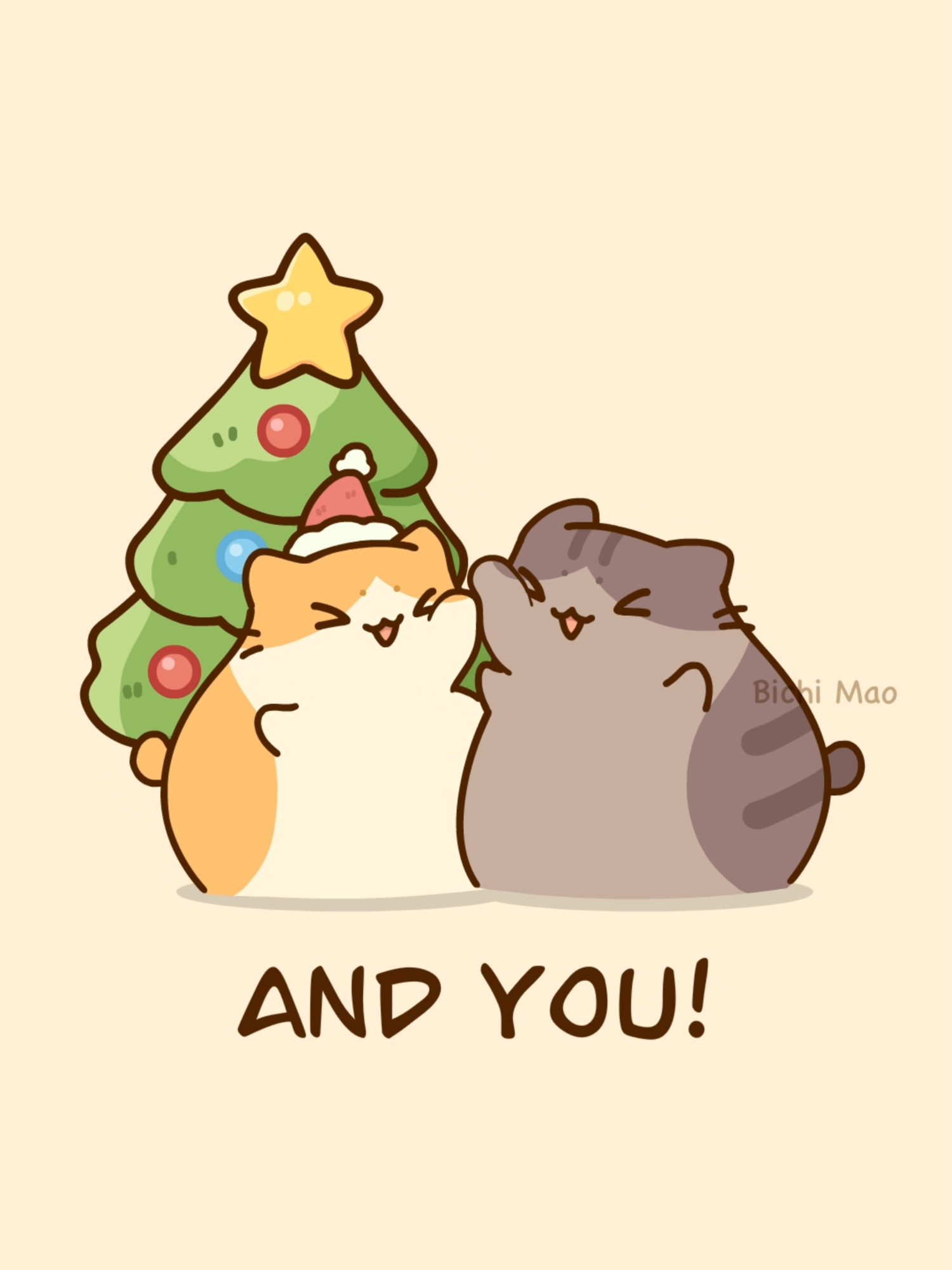 All I want for Christmas is...... YOU🔥 #cuteanimation #hottrend #couplememe #catsoftiktok #couplememes #bichimao #kawaii