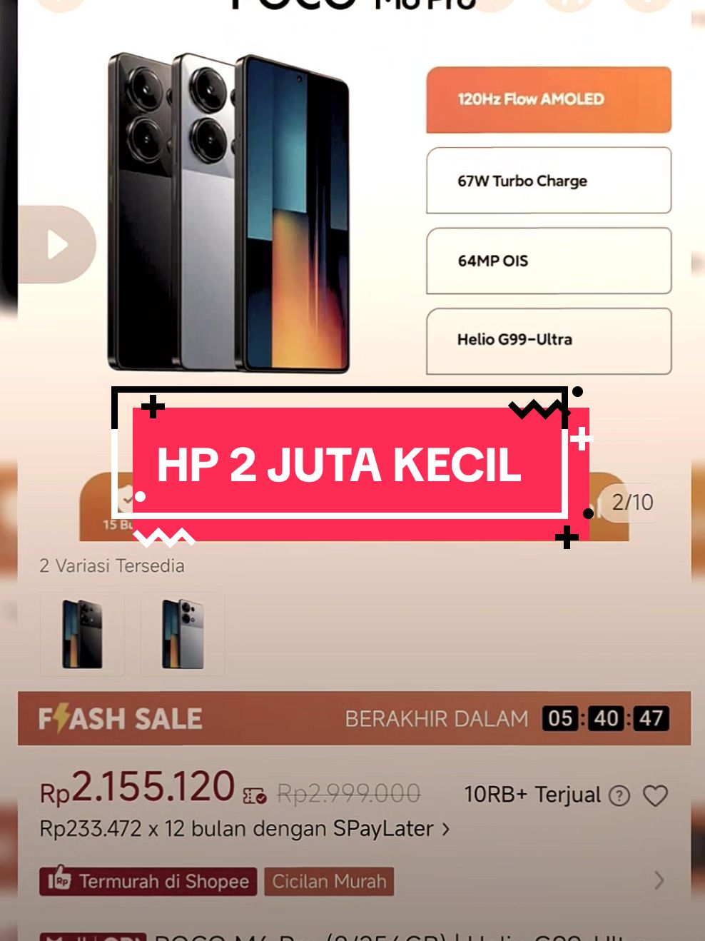 🔥 REKOMENDASI HP 2 JUTAAN! 🚀 POCO M6 PRO - SMARTPHONE BUDGET SULTAN 👑 DAPET FITUR APA AJA SIH?  💰 CUMA 2,1 JUTA DAPET: • RAM 8GB Multitasking Lancar • Storage 256GB Muat Banyak! 📱 🎮 COCOK BUAT GAMING • Ada Gyroscope • Main PUBG & ML Lancar • Ga Lag-Lag Club! 🎯 📱 UPDATE TERJAMIN • 2x Update Android OS • Security Patch 3 Tahun • Aman & Awet Pake! 🛡️ RECOMMENDED BGT GA SIH?  Spek Kenceng, Harga Bersahabat! 💯 #Fyp #Tech #Gadget #POCOM6Pro #POCO  #SmartphoneMurah #POCOIndonesia  #HP2Jutaan #Gadget  #ReviewHP Tips: Langsung Gas Sebelum Naik Harga! 🏃‍♂️💨 @Aelixyz ( am prem di bio ) ini preset nya 🫡