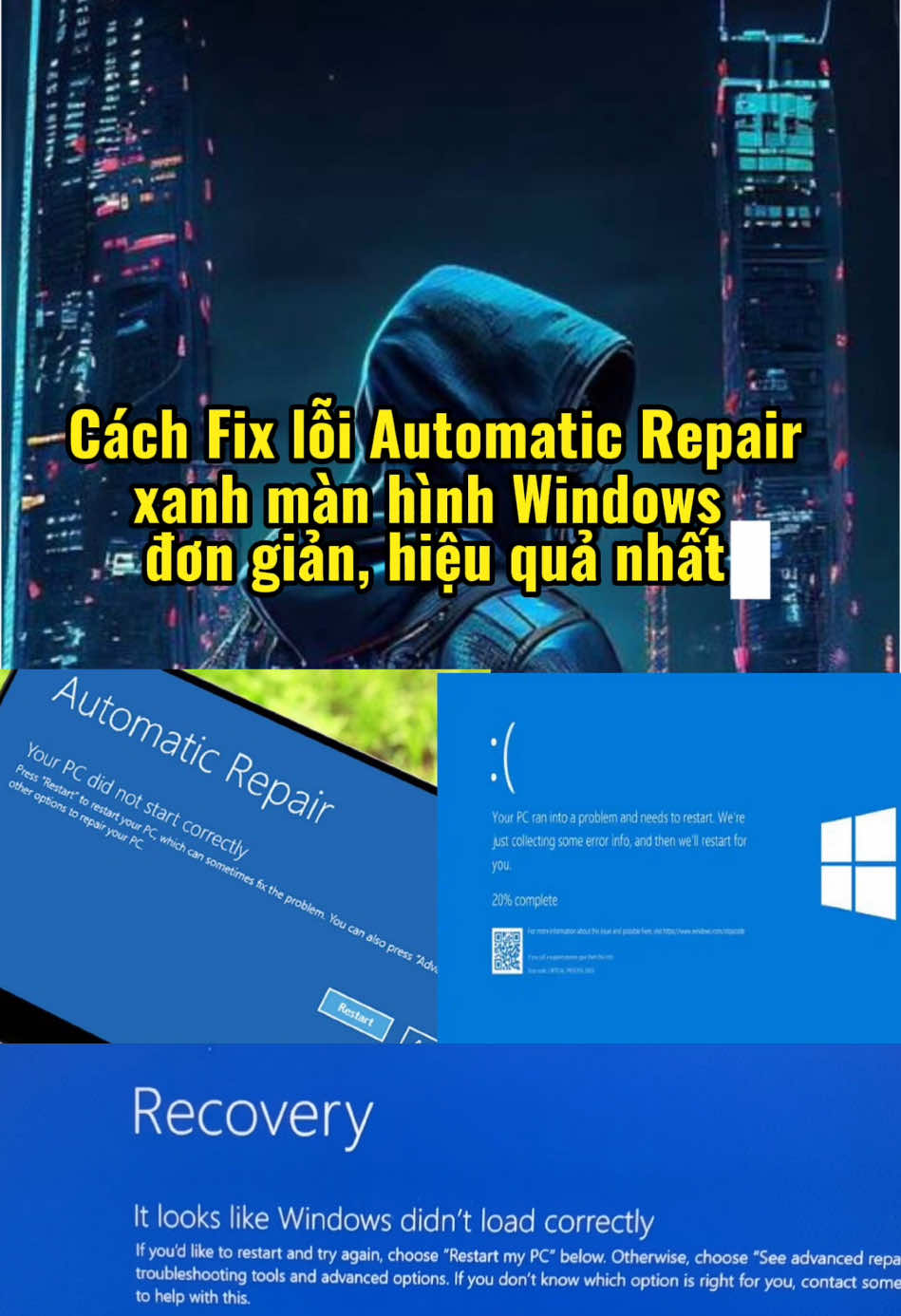 Phần 19: Cách fix lỗi Automatic Repair xanh màn hình đơn giản, hiệu quả nhất #laptoptrunghoang #laptopbinhduong #laptopgiare #laptopcu #laptopnhapkhaumy #tipslaptop #thanhcongnghe #xh 