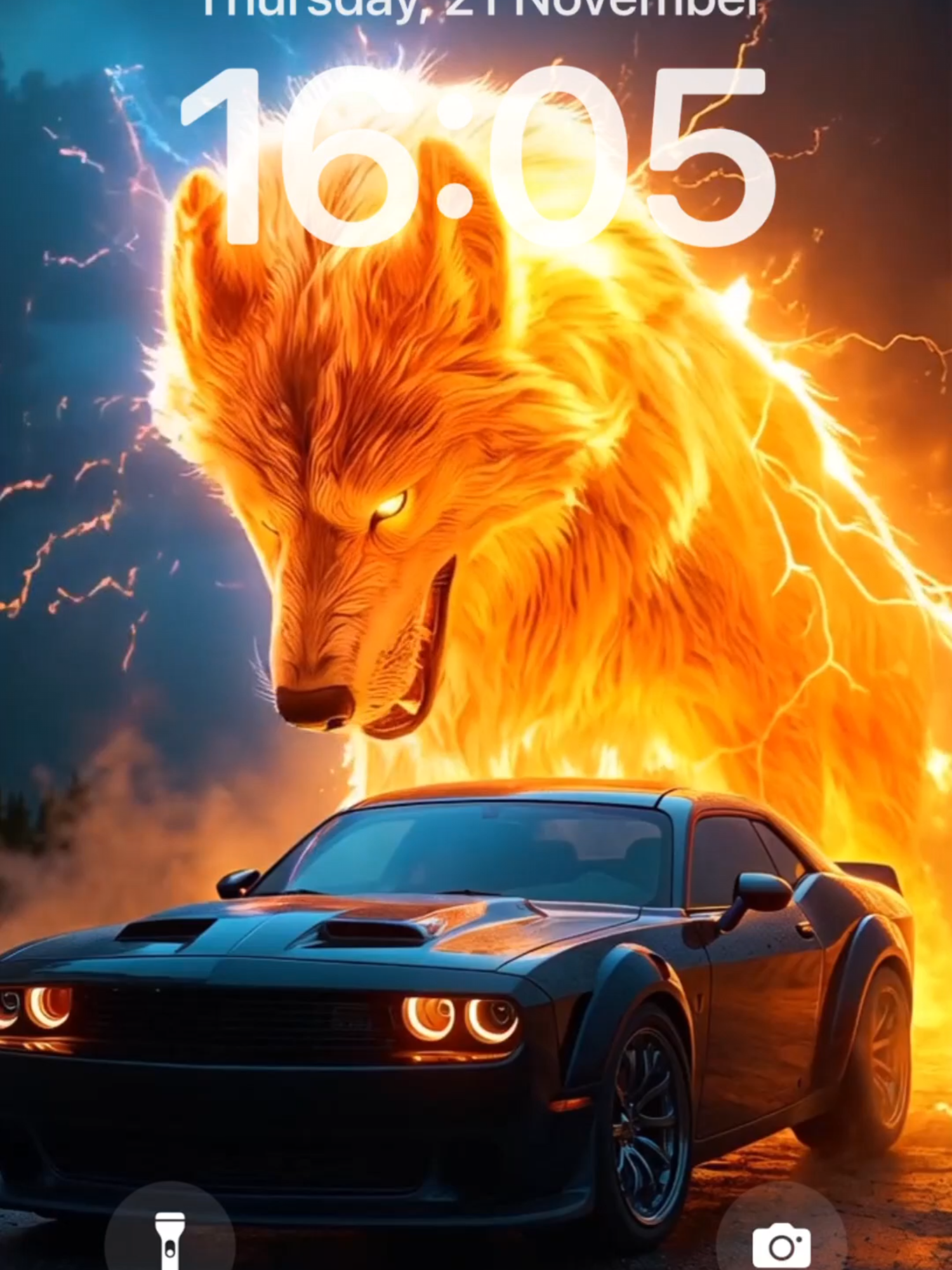 fire wolf on ios🔥 #fyy #fyp #fy #foryou #livewallpaper #4klivewallpaper #wolf #viral #goviral #setaswallpaper #ioswallpaper #ios