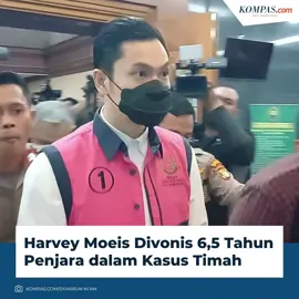 Terdakwa dugaan korupsi pada tata niaga komoditas timah, Harvey Moeis divonis enam tahun dan enam bulan penjara.  Majelis Hakim Pengadilan Tipikor Jakarta Pusat menilai Harvey terbukti bersalah telah korupsi secara bersama-sama dengan eks Direktur Utama PT Timah Tbk Mochtar Riza Pahlevi Tabrani dan kawan-kawan.  Berita selengkapnya klik link berikut. Penulis: Syakirun Ni'am Editor: Ihsanuddin / #HarveyMoeis #Korupsi #FYP #Pengadilan #JernihMelihatDunia 