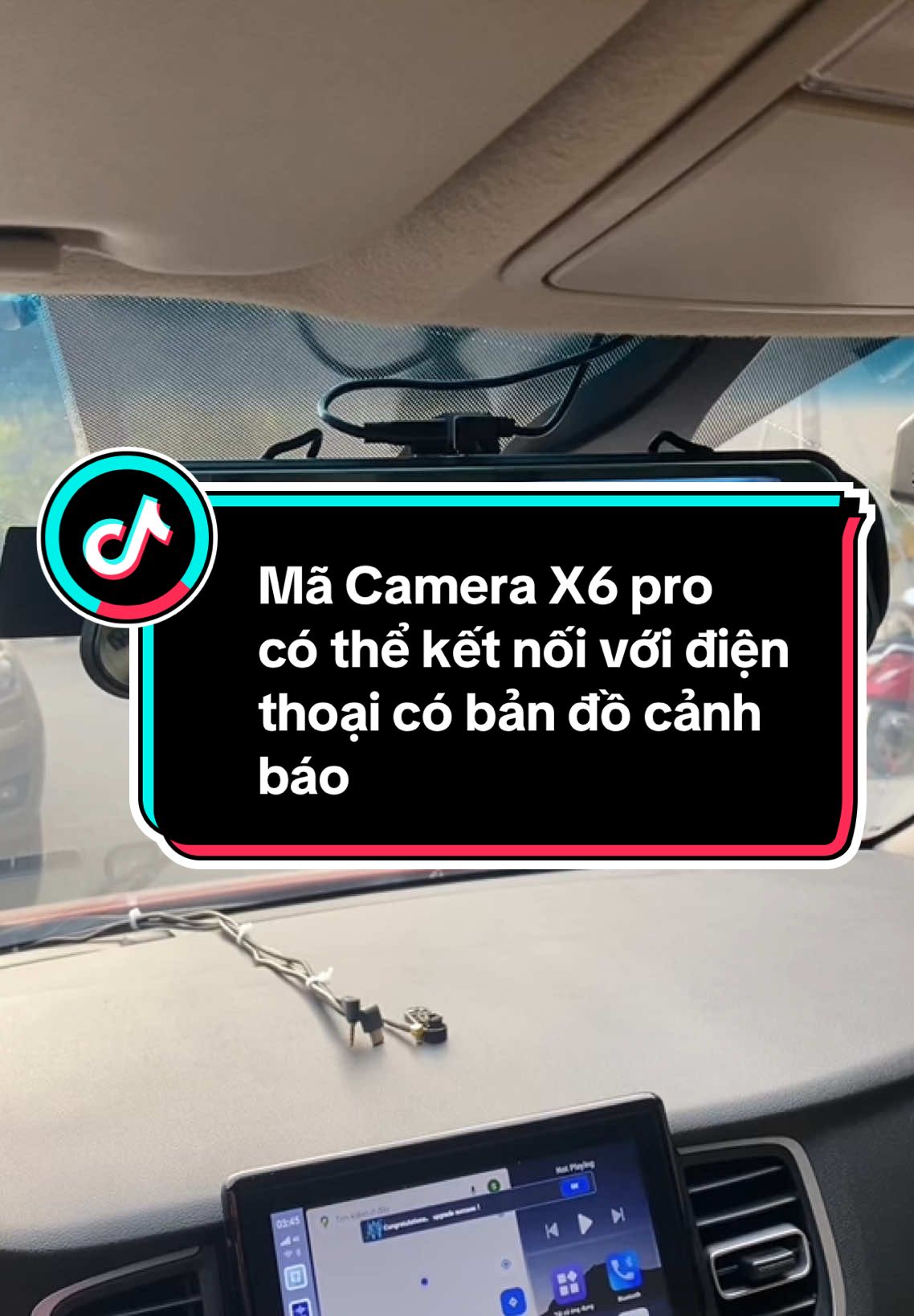 Mã Camera X6 pro có thể kết nối với điện thoại có bản đồ cảnh báo#camerahanhtrinhoto #camerahanhtrinh #xuhuong #tiktok #x6pro #x6 #cameraluixetai 