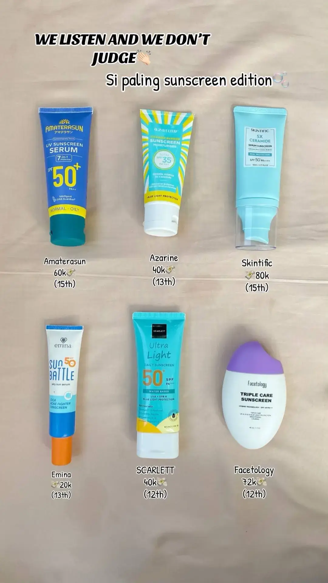 yang lagi mau beli suncreen, jgn asal pilih!! #sunscreen  #sunscreenviral  #sunscreentips  #sunscreenreview #fyp #skincare  #skincareroutinetips #fypシ゚viral🖤video #viraltiktokvideo #skintype #rekomendasi #ss #4upage #skincaretiktok #sunscreenmurah #sunscreenlokal #chemicalsunscreen  #hybridsunscreen #physicalsunscreen #lewatberanda 