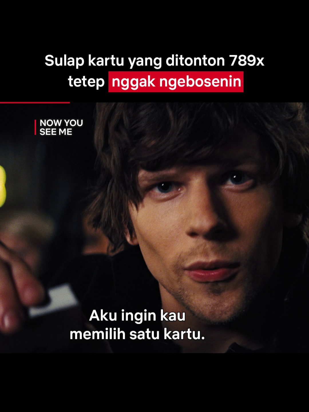 Percobaan bagus, pesulap. Sekarang coba pake kartu bepejees~ #NowYouSeeMe #JesseEisenberg #Netflix #RekomendasiFilm