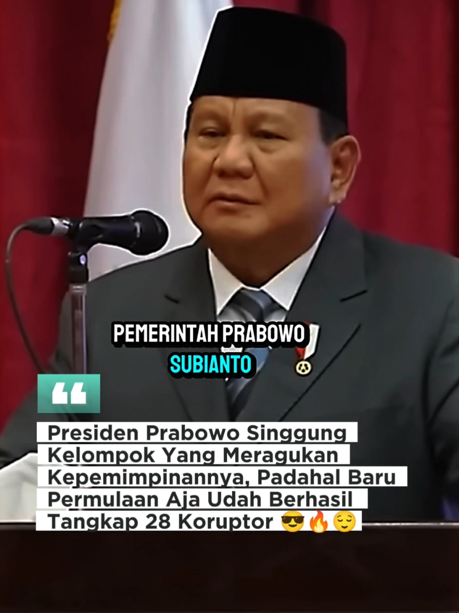 Baru 2 bulan, terus berharap sesempurna apa? Sabar ini baru permulaan! 🙏🤪😎 #prabowosubianto #presidenprabowo #maswowo  #koruptor #PrabowoPapaDunia  #PresidenKhatulistiwa #BersamaPresiden  #DaruratAduDomba  #fyppppppppppppppppppppppp