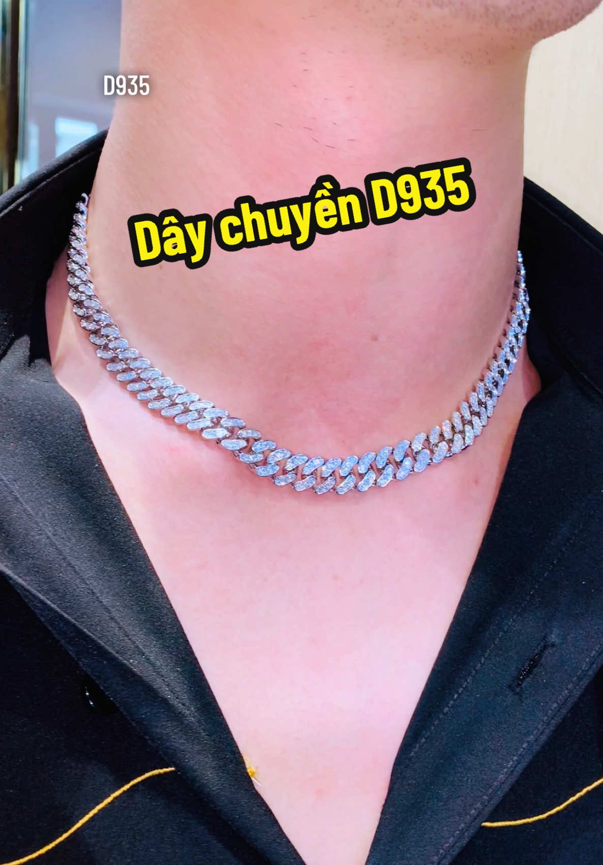 Dây chuyền cuban đính kim cương vô cùng lấp lánh, đẳng cấp 💎💎💎 #tamluxury #tamluxurydiamondjewelry #trangsuc #kimcuong #daychuyen #xuhuongtiktok 