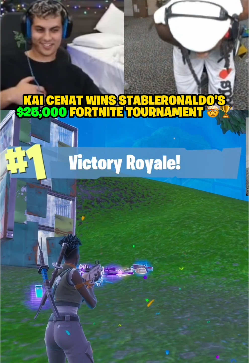 Kai Cenat won my $25,000 Fortnite Tournament 🤯🏆 (Twitch - StableRonaldo) #fyp #trending #viral #stableronaldo #kaicenat #plaqueboymax 