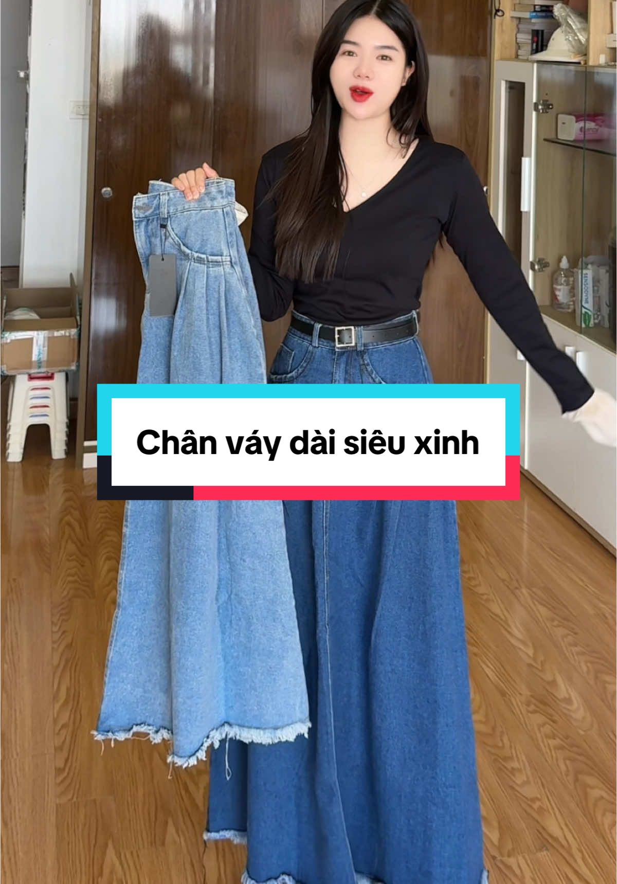 Chân váy dáng dài siêu hot #huynhchang00 #huynhchang #review 