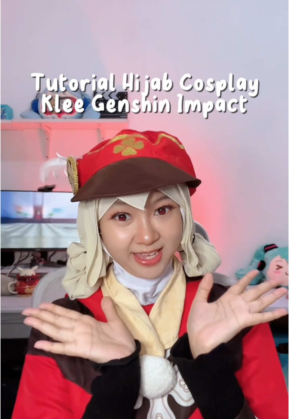 Tutorial Hijab Cosplay Klee Genshin Impact 😘🎉 #ukhtiwibu #wibu #klee #GenshinImpact #hijabcosplay 