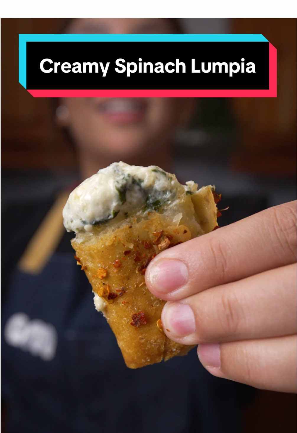 Creamy Spinach Lumpia? 🤔 A perfect balance of crispy and creamy in every bite Ingredients: Spinach (4 packs) 2 tbsp butter 1 medium yellow onion, whole 6 cloves of garlic  Apf 1tbsp Cream cheese 1/2 bar Nestle All purpose cream 1box White Pepper Salt Hot sauce on the side, condiments Mozzarella 1 1/2 cup Lumpia Wrapper Cooking Oil for Frying Honey Chili flakes #food #foodlovers #FoodLover #foodieph #Foodie #delicious #fyp #tiktokfood #FoodTok #Recipe #cooking  #foodlover #delicious #yummy #abimarquez #lumpiaqueen