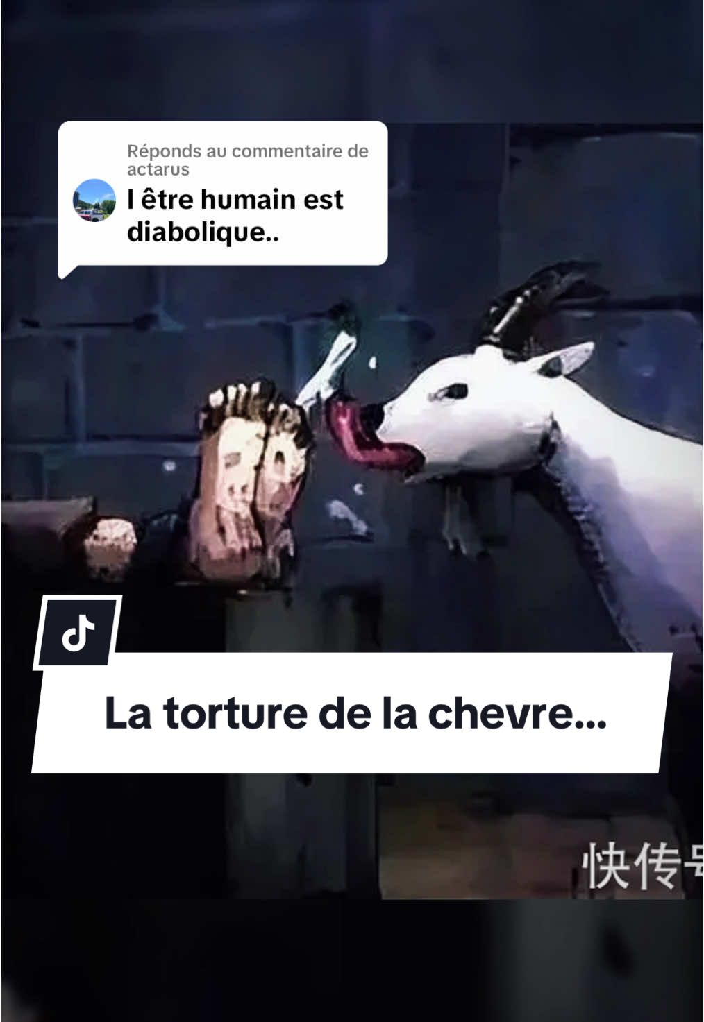 Réponse à @actarus  La torture de la chevre… #histoire #fait #horreur #terrifiant #torture 