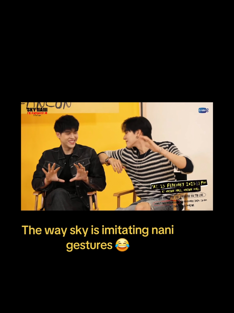 please they're so funny 😂😭 #SkyNaniFanconLive #สกายนานิ #skynani #skywongravee #hirunkit_ 