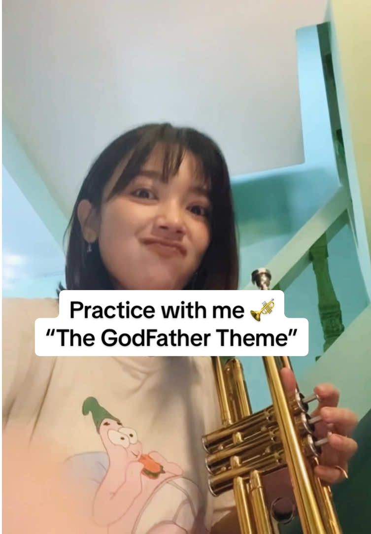 Bahan latihan hari ini, susah-susah gampang lagunya 🎵🙃 #thegodfather #themesong #trumpet #practice #fyp 