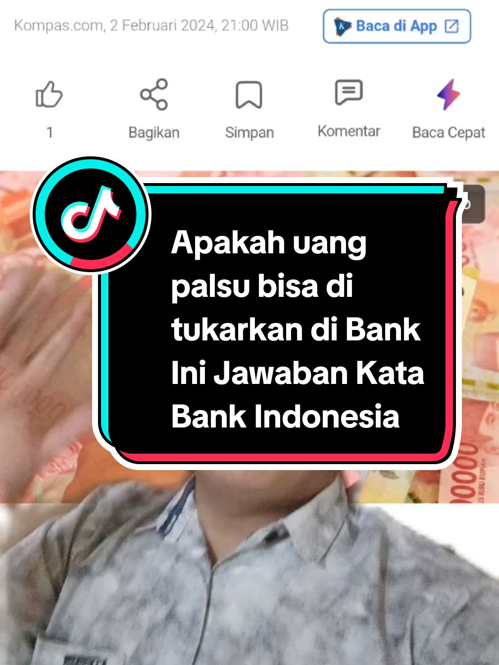 Apakah uang palsu bisa di tukarkan di Bank Ini Jawaban Kata Bank Indonesia #berita #beritaterkini #beritatiktok #beritaditiktok #beritaviral #beritaviraltiktok #uang #uangpalsu #bank #uin #atm #ceoreview01 