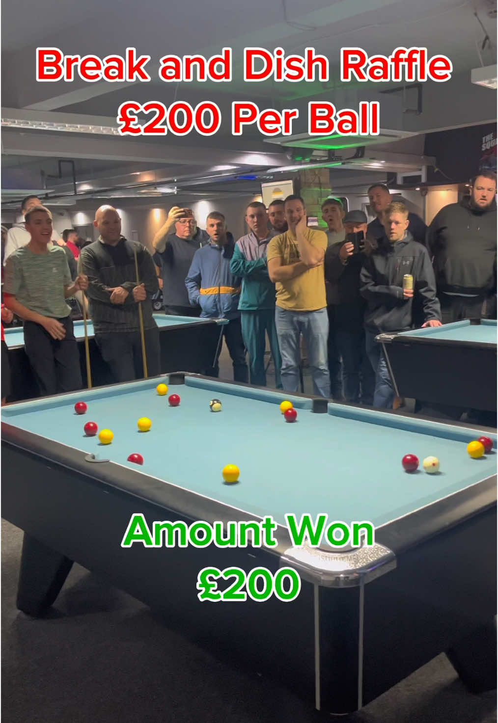 Break and Dish Raffle 🎱 £200 per ball 🔥🤯 #pool #billiards #englishpool #ultimatepool #poolchallenge 