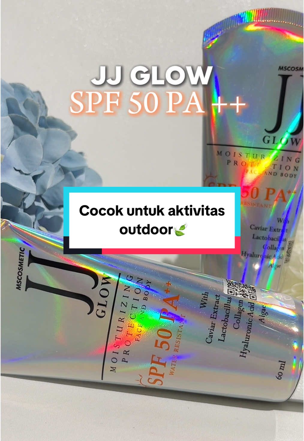 JJ Glow SPF 50 nih yang kemarin beauties cari! langsung checkout di live yaa 😍 #MSCosmetic #glowing #jjglow #spf50 #sunscreen