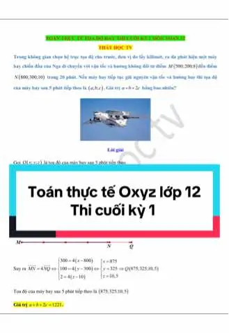 Trong các bài toán thực tế của lớp 12, có dạng toán thực tế toạ độ Oxyz, nằm trong đợt thi cuối kỳ 1 theo cấu trúc mới 2025# toanthuctelop12#toanthucte12#toanthucteoxyz#toanthuctetoadooxyz12#toanthuctetoadooxyz#thathocv#2k7#toan12