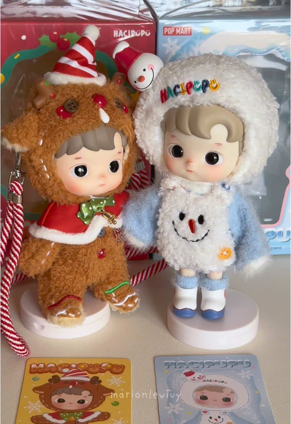 merry almost christmas !! 🎄❤️ unboxing my christmas themed pop mart bjds before it’s too late lol !! btw, this is the pop mart hacipupu gingerbread man and snowman is coming action figure bjd. already so proud of my pop mart ball jointed doll collectoon !! 🥰 #popmart #popmartph #hacipupu #popmartbjd #hacipupugingerbreadman #hacipupusnowman #christmas #snowman #gingerbreadman #unboxing #bjd #balljointeddoll #doll #actionfigure 