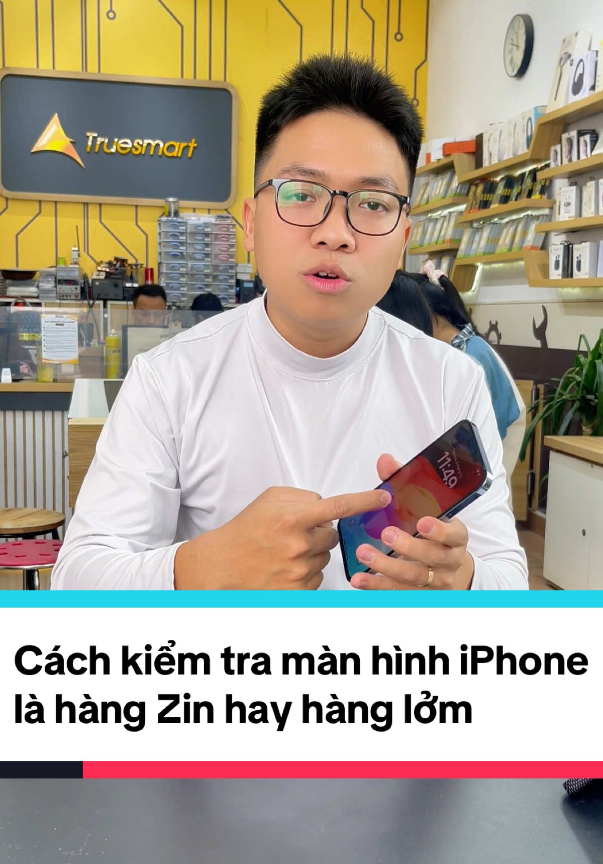 Cách check màn hình iphone là màn zin chính hãng hay màn thay thế #LearnOnTikTok #thanhcongnghe #truesmartvn #iphone 