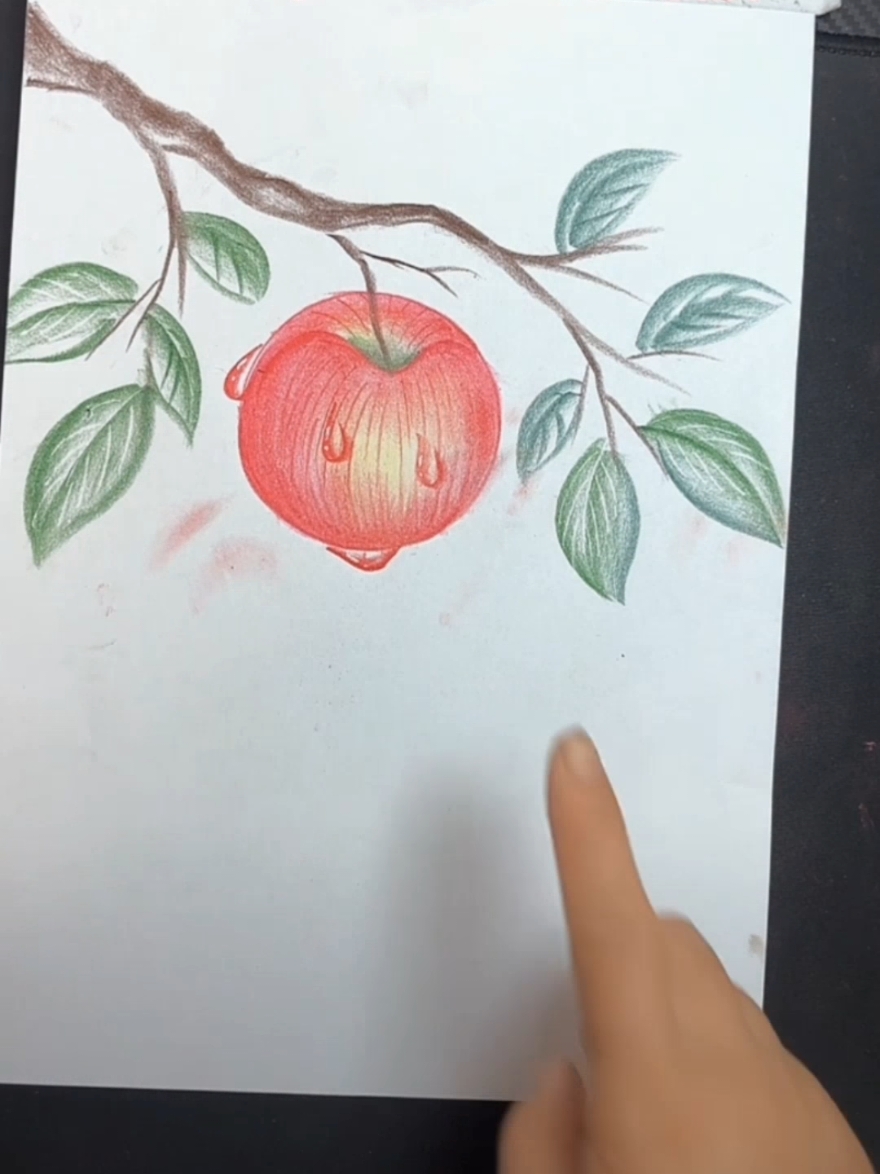 How To Drawing a Apple 🍎  . . . #drawingtutorial #drawings #draw #howtodraw #artistsoftiktok #easydrawing #drawingchallenge #fyp 