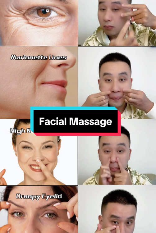 4 Facial Massage Techniques to Try at Home#facial #facialtreatment #facialmassage #skincare #skincareroutine #naturalbeauty #fyp 